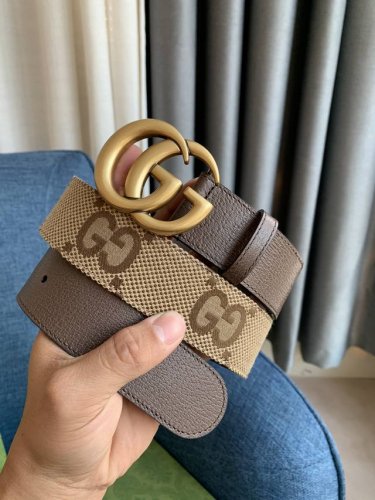 Gucci 古奇官网新款大g布 正品规格 4.0Cm原版品质头层小牛皮搭配进口底
