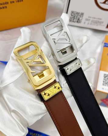 皮带：Lv..路易..威登自动扣- 腰带：顶级原单复刻版.自动带系列百分百进口原厂头层牛皮，保证真皮。雕花镂空工艺.真空电镀.永不掉色.24K纯钢扣头层小牛皮滑 - 点击图像关闭
