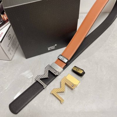 品名：万宝龙 Montblanc 原单 材质：原单牛皮腰带 百分百头层牛皮腰带保证真皮，24K纯钢扣，专柜原单品质、做工精细，时尚大牌，送人自用首选 包装： 请