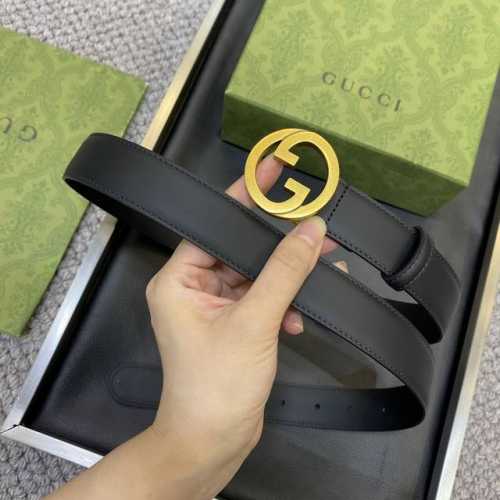 高端品质，实物拍摄 配全套礼盒 ：Gucci 專櫃最新升华版本 寬度38毫米 進口小牛皮壓花衬托稀缺的原廠意大利樹膏皮 搭配做工精緻的gg扣