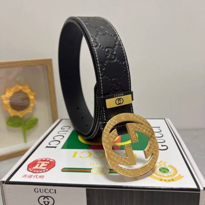 品名：古奇.Gu...Ci 原单 材质：原单牛皮腰带 专柜原单品质、做工精细，时尚大牌，送人自用首选 包装： 请认准如图专柜包装赠送打孔器手提袋专柜礼盒宽度3.