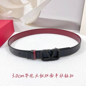 3.0Cm 华伦天奴腰带，双面头层牛皮皮料，长度：.75.80.85.90.95.100欧，铜五金扣原版开模定制庆祝]