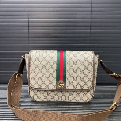 Gucci 古奇 Gg Ophidia 邮差包 翻盖单肩包 经典百搭 实物拍摄 原厂原版面料 配送防尘袋 28 X 22 Cm。