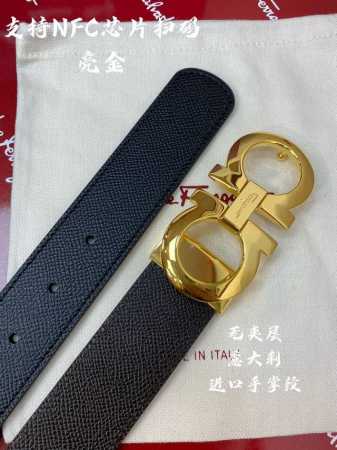 无夹层原厂皮 Ferragamo菲拉格慕 Nfc芯片扫码款 正品尺寸3.5Cm意大利原厂皮 - 点击图像关闭