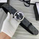 宽度3.8 Gucci 經典款g家標誌花面 頭層皮底；搭配原單鋼扣採用精挑細選進口頂級牛皮，手感柔軟細膩！做工精緻 商務既有時尚的