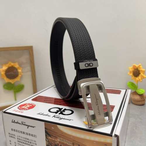 品名：菲拉格幕 自动带 材质：原单牛皮腰带 百分百头层牛皮腰带保证真皮，24K纯钢扣，专柜原单品质、做工精细，时尚大牌，送人自用首选 包装： 请认准如图专柜包装
