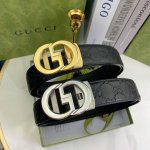 配全套包装礼盒 Gucci 男士自动腰带- 宽度35Mm 精品钢扣 精工打造 双面头层牛皮 质感好 报尺码下单