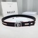 Bally 巴利 专柜同款 采用织带布搭配双面头层牛皮 纯铜精品扣头打造 双面可用，柔软细腻，休闲商务，百搭大方，商务休闲！ 尺寸：3.4Cm 颜色：黑白布红边