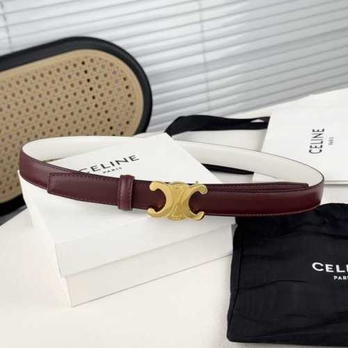 Celin E新品立体浮标扣女士腰带 意大利进口小牛皮 搭铜扣 宽度2.5双面佩