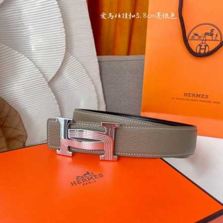 特 爱马仕 Hermes 原单爱马仕，宽3.8Cm进口原版皮带身，双面可两面用，精品电镀五金 ！ - 点击图像关闭