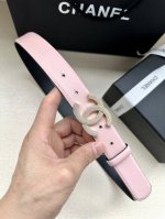 特 宽度3.0Cm Chanel香奈儿简约时尚潮流百搭平滑扣施洛华水晶满钻金属钢扣、牛皮皮带女款 此腰带多色可选！