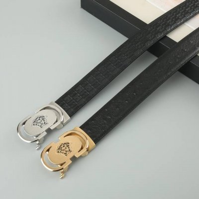 特P190 范思哲 头层牛皮 宽3.5Cm 官网同步，不锈钢金属标识，适合商务低调人士！自动带款式