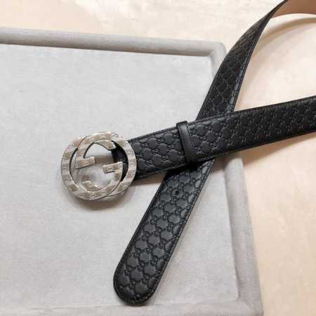 新款Gu、Cci字母印花压纹、钢五金 尺寸3.8Cm 顶级 - 点击图像关闭