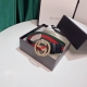 Gucci 4Cm经典红绿织带官网潮流款,原版加厚纯棉织带 。头尾拼接头层小牛皮 ，内衬头层变色磨砂底。