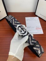 宽度4.0Cm Gucci 經典款G家花面带身頭層皮底；搭配原單镶钻鋼扣採用精挑細選進口頂級牛皮，手感柔軟細膩！做工精緻商務既有時尚