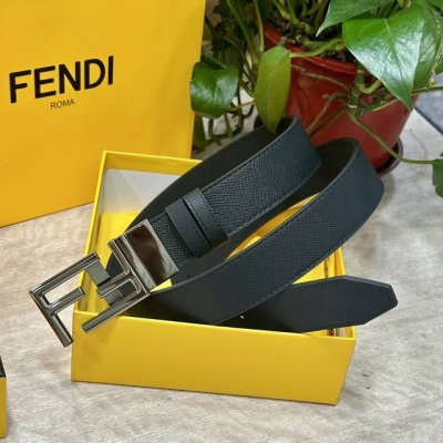 Fendl芬迪宽35Mm 原单双面头层牛皮制作 搭配原单纯铜尾夹旋转扣五金 奢华优雅 商务休闲百搭款 顶级做工 高清实拍 品质保证