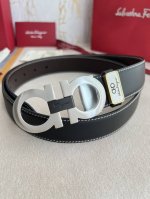 品名：菲拉格慕.Ferrgamo腰带 皮带 原单 型号：挂扣，纯铜材质经典双色拉丝挂扣，实物拍摄，头层牛皮 材料：百分百头层牛皮，保证真皮。纯铜材质，永不掉色，