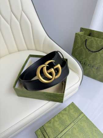 特 Gucci，原厂精密电渡扣头，意大利原厂皮，宽4.0Cm，代购级。 - 点击图像关闭