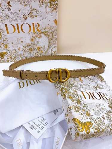 特 -Dior 20 毫米黑色光滑牛皮 Saddle Belt Montaigne Star Cd 腰带扣 内侧饰以 Christian Dior Paris