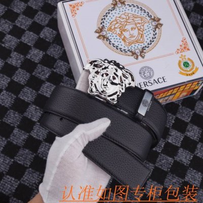品名：范思哲 原单 .0 材料：百分百头层牛皮腰带，保证真皮皮带，专柜原单品质、做工精细，送人自用首选 包装： 请认准如图专柜包装，赠送打孔器，银联发票，宽度3
