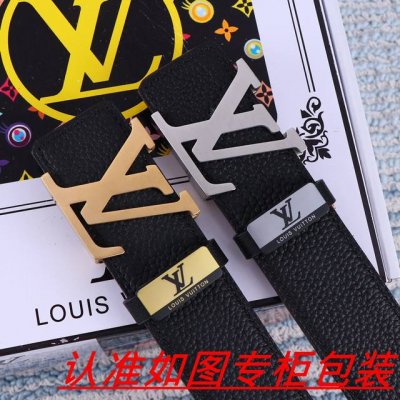 品名：Lv..路易..威登原单 材料：百分百头层牛皮，保证真皮。24K纯钢扣双面可用专柜同等质量， 送人自用首选 包装： 请认准如图专柜包装，赠送打孔器，银联发