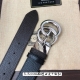 gucci 古奇官网经典 正品规格 3.8Cm原版品质头层小牛皮压花 进口头层底 双G抛光旋转亮面扣