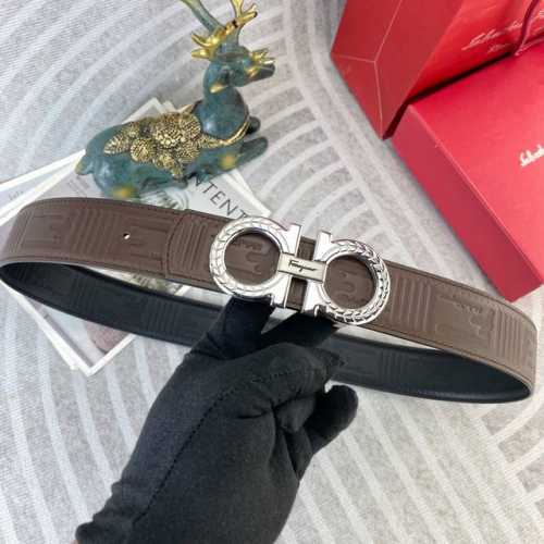 菲拉格慕 特种皮腰带系列 ，原厂五金精品不锈钢扣，手感柔软舒适 宽3.8Cm。P200