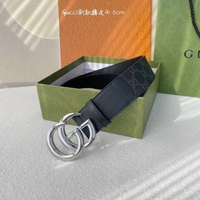 Gucci 新款接皮4.0Cm，带身采用进口牛皮皮底，原厂定制，新款专用，扣头采用精品纯铜古铜扣，正品开版。复古潮流，优雅时尚。