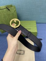 配全套包装礼盒 Gucci，原厂精密电渡扣头，意大利原厂皮，宽4.0Cm，代购级。