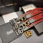 Dg 宽3.8Cm Dolce&Gabbana 新款 男士织带印花腰带 搭配进口头层牛皮