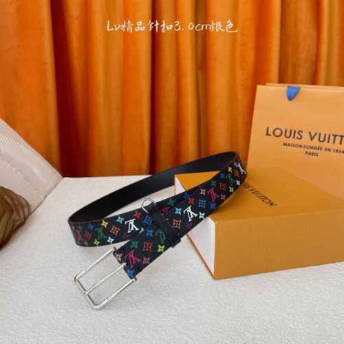 Louis Vuitton ：经典原单品质，一面黑彩印花一面平纹底，原单精品针扣，精工制作，细节看图，实物拍摄，高端奢华，宽度3.0Cm