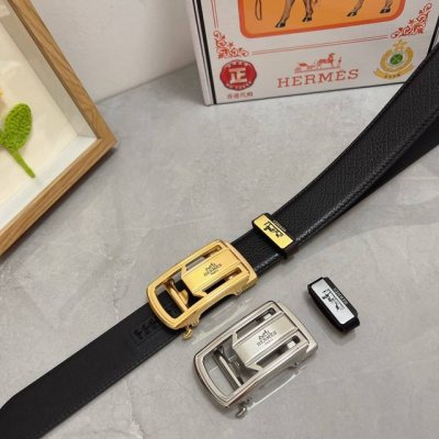 品名：爱马仕.Hermès 自动带 材质：原单牛皮腰带 百分百头层牛皮腰带保证真皮，24K纯钢扣，专柜原单品质、做工精细，时尚大牌，送人自用首选