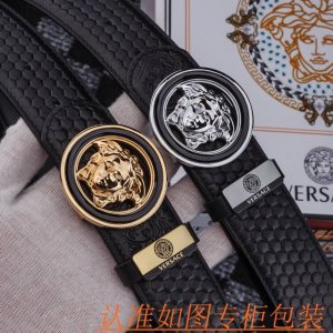 品名：范思哲 原单 材料：百分百头层牛皮，保证真皮。专柜原单品质、做工精细，送人自用首选 包装： 请认准如图专柜包装，赠送打孔器，银联发票，宽度3.8CM