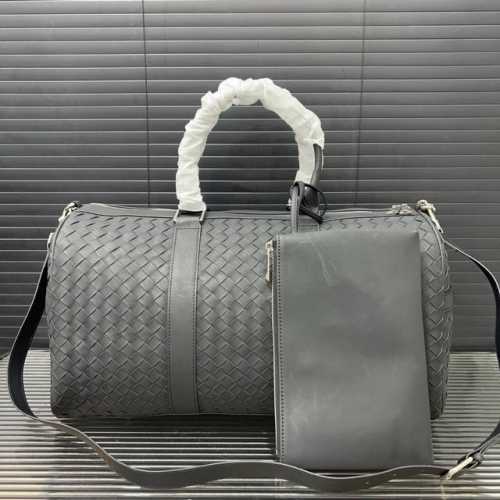 Bottega Veneta 葆蝶家 Bv手工编织二合一 男士旅行袋 机场包 手提包袋经典百搭 实物拍摄 原厂原版面料 配送防尘袋 47 X 27 Cm。