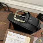 Stefano Ricci 新款顶级品質 精品經典鹰头鋼扣 底桥雕刻Logo原版压纹牛皮進口底皮-寬度38毫米