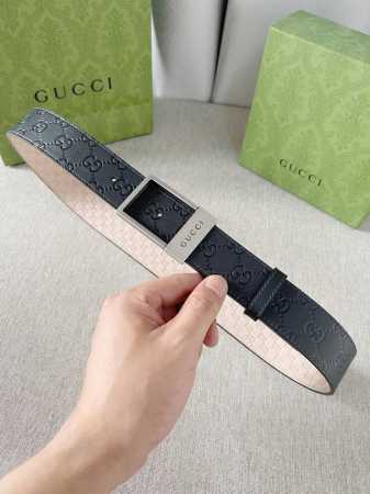 特 P210 古驰：Guccl男士新款腰带，正面黑色牛皮头层压G G、内衬牛皮头层树膏磨皮、搭配精品蒸空电镀五金。3.8Cm支持Nfc - 点击图像关闭