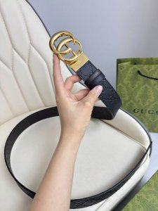 gucci，原厂精密电渡扣头，意大利原厂皮，宽3.8Cm，代购级。