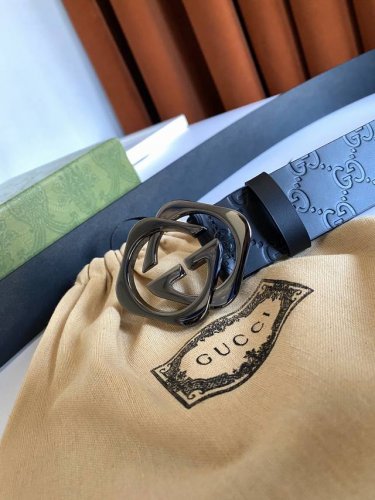 特P170 Gucci 經典壓花平面 4.0寬搭扣腰帶 扣頭適用雙層工藝菱形搭配 細節滿滿 皮帶品質驚喜