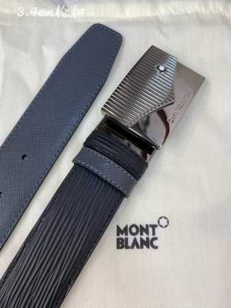 Mont～Blanc万～宝龙 宽3.5Cm 采用头层牛皮 精品针式扣头 自由裁剪商务休闲皮带 - 点击图像关闭