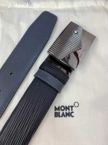 Mont～Blanc万～宝龙 宽3.5Cm 采用头层牛皮 精品针式扣头 自由裁剪商务休闲皮带