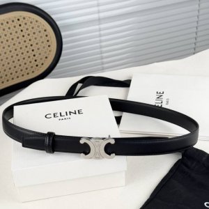 Celin E新品立体浮标扣女士腰带 意大利进口小牛皮 搭铜扣 宽度2.5双面佩