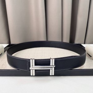 H家 原版双面头层宽3.8Cm 官网同步最新金属标识,柔软舒适 适合商务低调人士