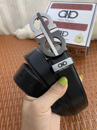 品名：菲拉格幕 原单皮带 材质：原单牛皮腰带 百分百头层牛皮腰带保证真皮，24K纯钢扣，专柜原单品质、做工精细，时尚大牌，送人自用首选 包装： 请认准如图专柜包