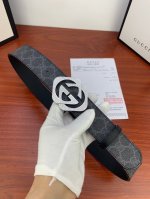 宽度4.0Cm Gucci 經典款G家花面带身頭層皮底；搭配原單镶钻鋼扣採用精挑細選進口頂級牛皮，手感柔軟細膩！做工精緻商務既有時尚