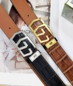 皮带：Gucci.古奇顶级复刻- 腰带：原单品质百分百进口原厂头层牛皮皮带，保证真皮腰带，雕花镂空镶钻石设计24K纯钢扣.永不掉色进口原厂鳄鱼皮纹路.纯手工双线