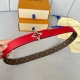 原版包裝 L0Uis Vuitt0N 今季新品 女士原單腰帶 寬度30毫米 經典小花pvc面搭配荔枝紋牛皮壓花 搭配新款精钢五金 可雙面佩戴 百搭款