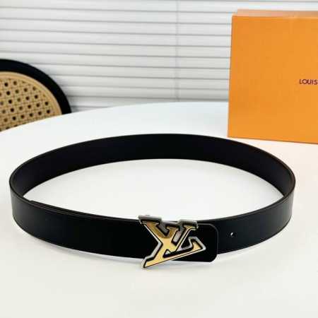 Lv。商务休闲、正装均可佩戴！3.5 Cm 最新款扣头，抛光扣头、时尚百搭双面佩戴 - 点击图像关闭