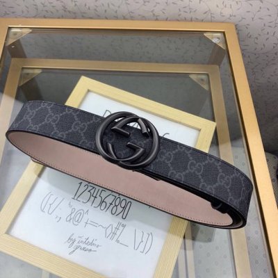 特 配全套包装盒 Gucci-意大利顶级进口专柜专用涂层帆布配磨砂底，搭配真空电镀喷砂纯铜扣，经典款式，专柜有售，宽度 3.8Cm