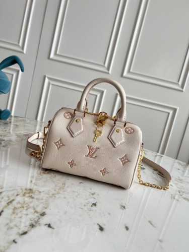 顶级原单，头层牛皮163芯片 M14291 本款 Speedy BandoulièRe 20 手袋焕新品牌经典 Monogram Empreinte 皮革，以相