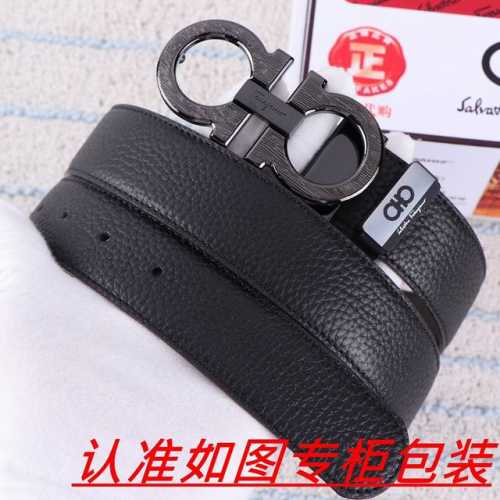 品名：菲拉格木·腰带原单·皮带 材料：百分百头层牛皮，保证真皮。24K纯钢扣双面可用专柜同等质量， 送人自用首选 包装： 请认准如图专柜包装，赠